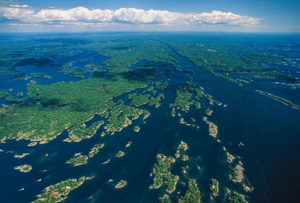 <span class="caption">An aerial view of Georgian Bay, Ont.</span> <span class="attribution"><span class="source">(Shutterstock)</span></span>
