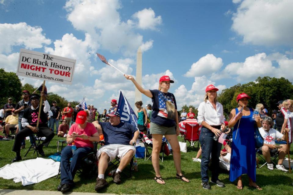 About 1,000 people turned out for the 'Mother of All Rallies,' according to reports (Tasos Katopodis/Getty Images)