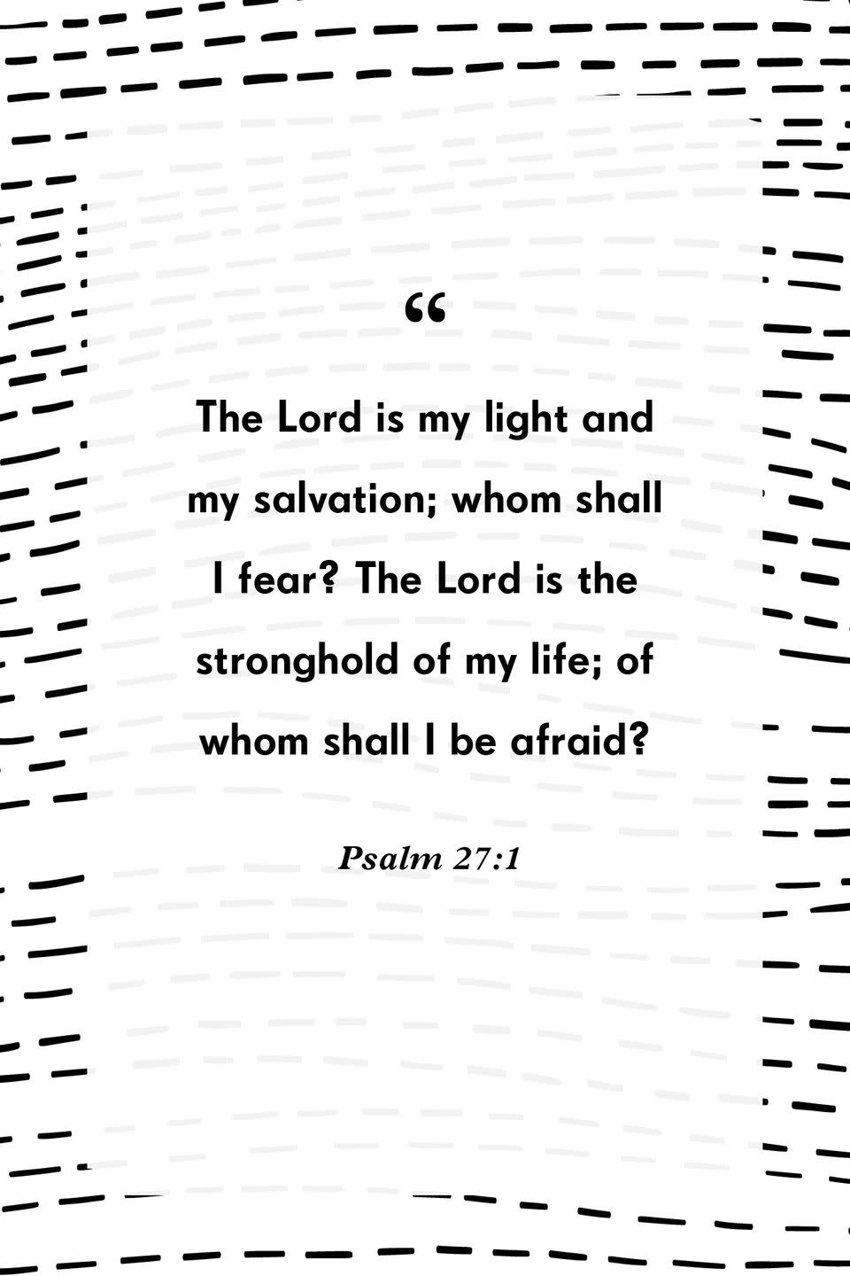 5) Psalm 27:1