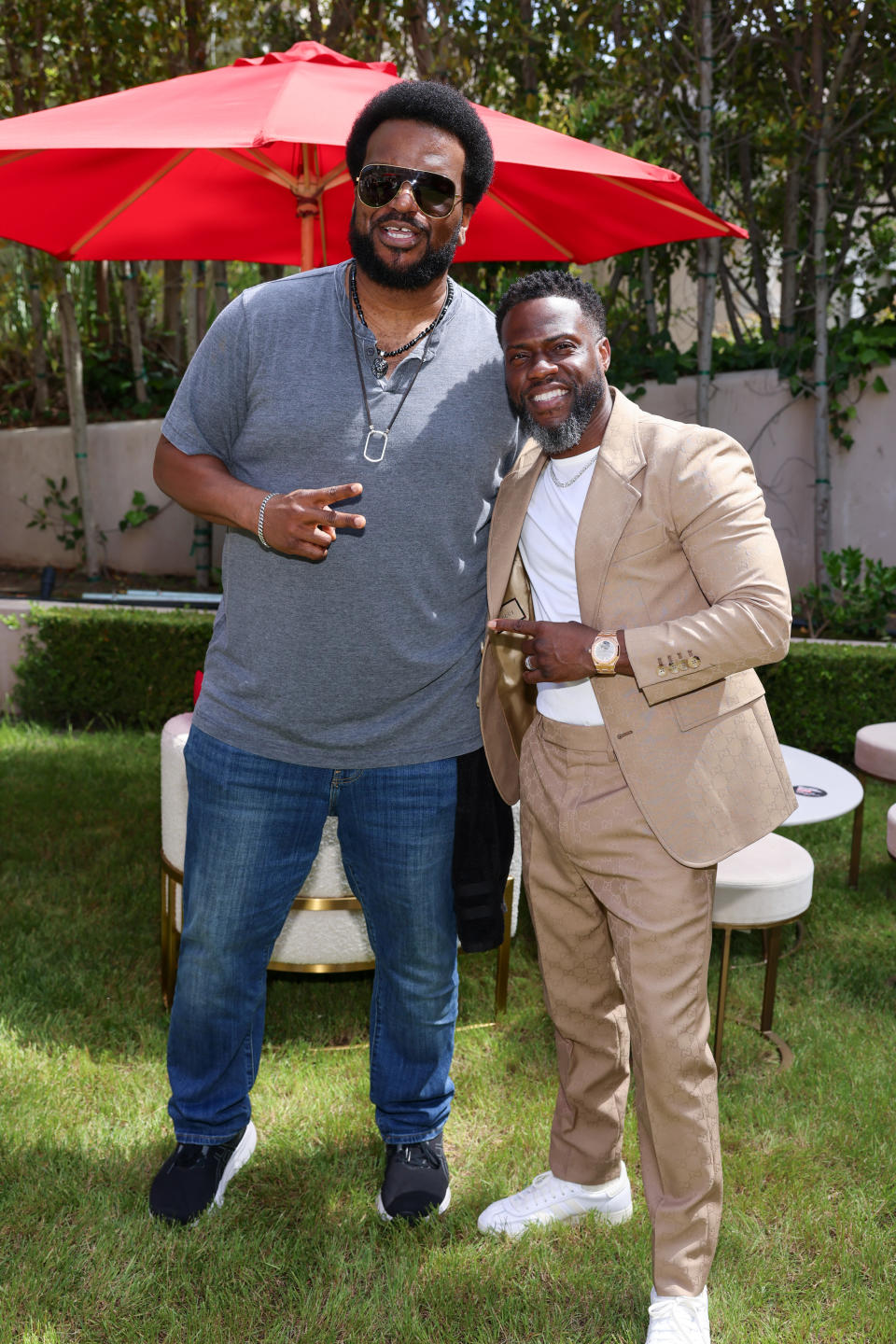 Craig Robinson and Kevin Hart attend Hartbeat Brunch in partnership with Netflix is a Joke Festival