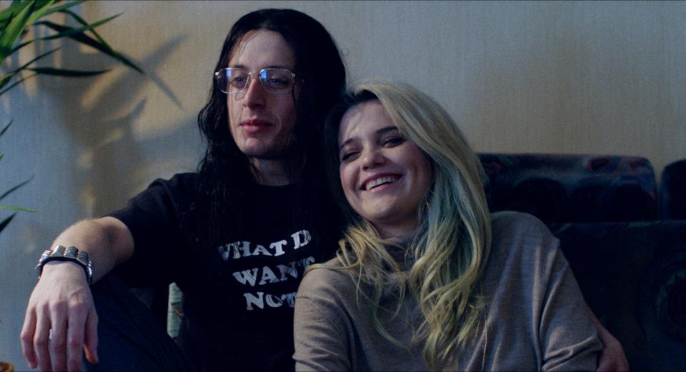 Rory Culkin with Sky Ferreira in "Lords of Chaos."