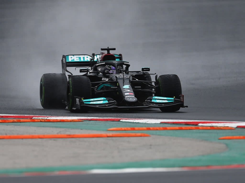 Lewis Hamilton driving at the Turkish Grand Prix (Getty Images)