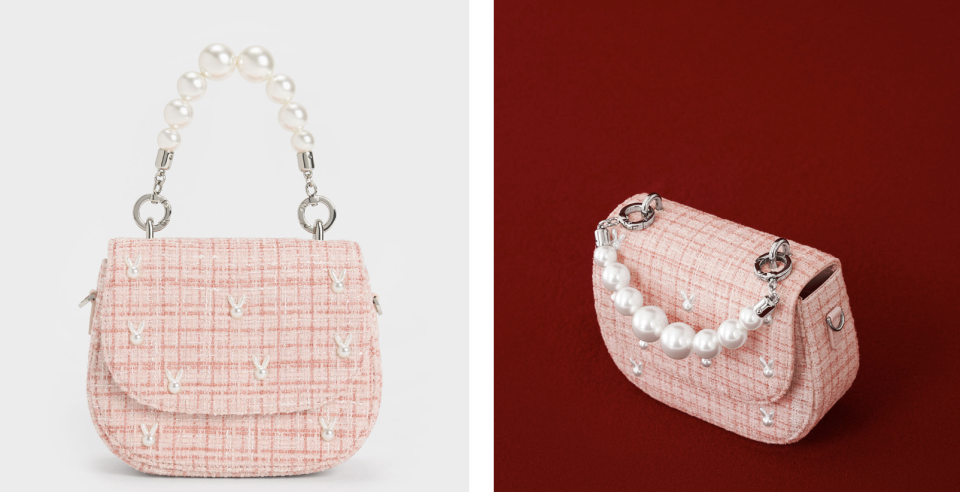 Bunny Tweed Beaded Handle Bag. PHOTO: Charles & Keith