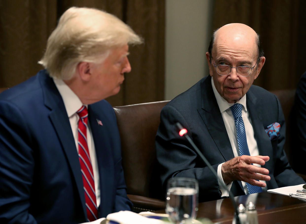 U.S. President Donald Trump listens to Commerce Secretary Wilbur Ross speak during a luncheon with the President of Poland, Andrzej Duda at the White House on June 12, 2019 in Washington, DC. (Photo: Mark Wilson/Getty Images)
