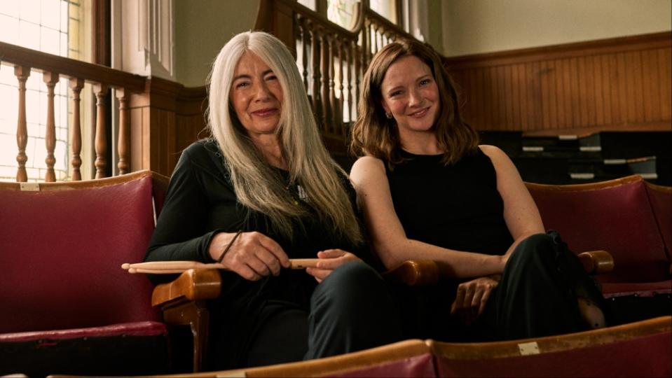 Evelyn Glennie and Morfydd Clark (courtesy of Shane Benson/Embankment films)