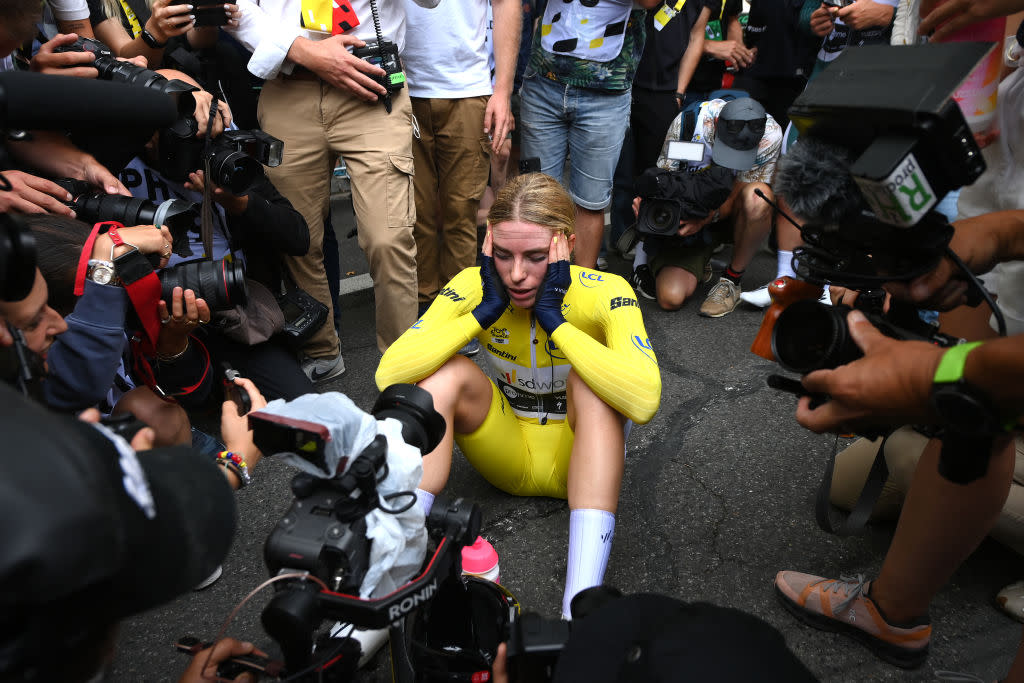  Tour de France Femmes 2023: Demi Vollering (SD Worx) absorbs claiming overall victory after the stage 8 time trial 