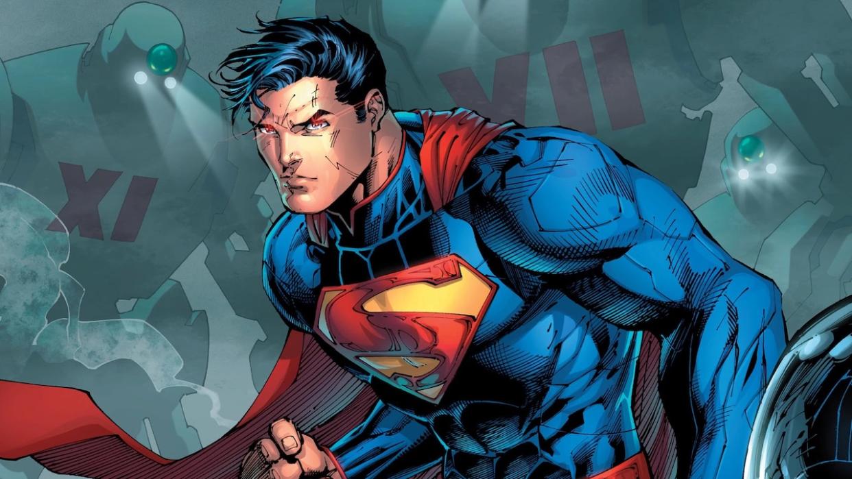  DC Comics artwork of New 52 Superman. 