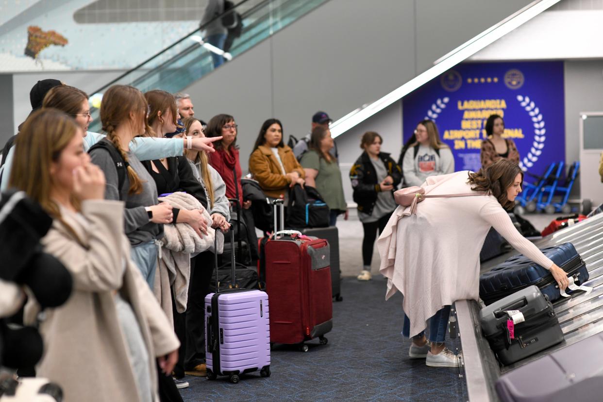 Baggage claim at LaGuardia Airport terminal B.