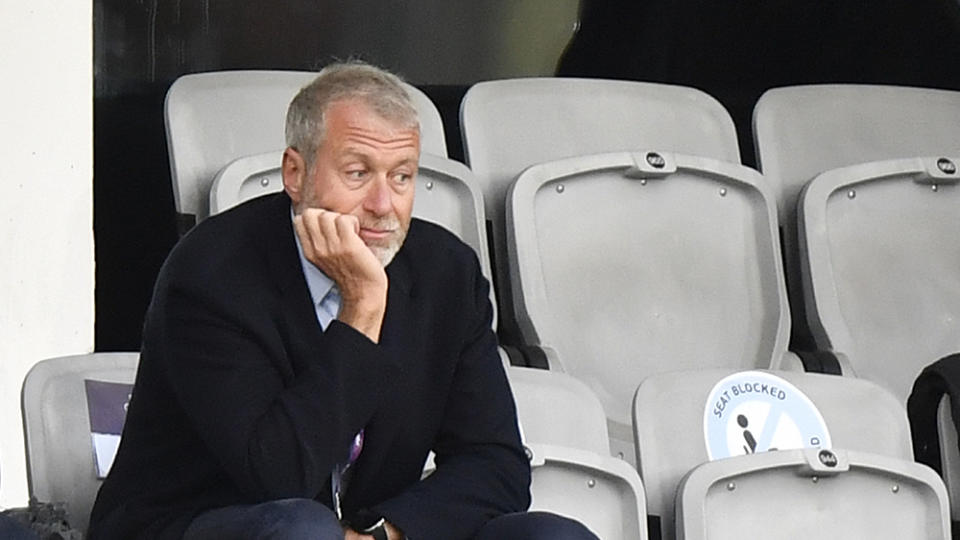 Roman Abramovich watches Chelsea in May 2021 - Credit: AP Images