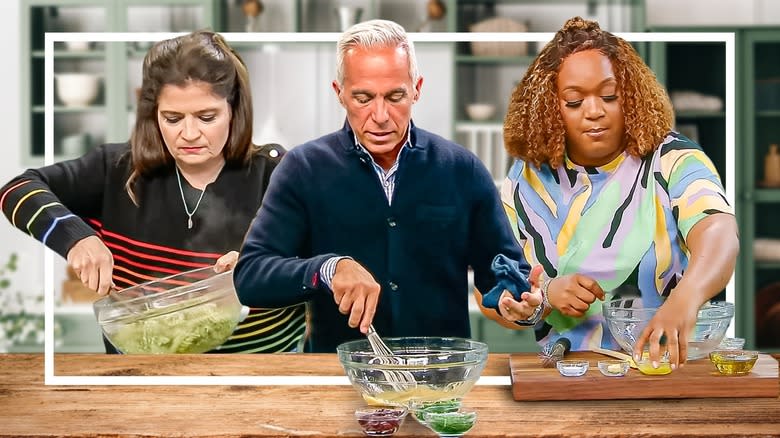 Celebrity chefs making pasta salads