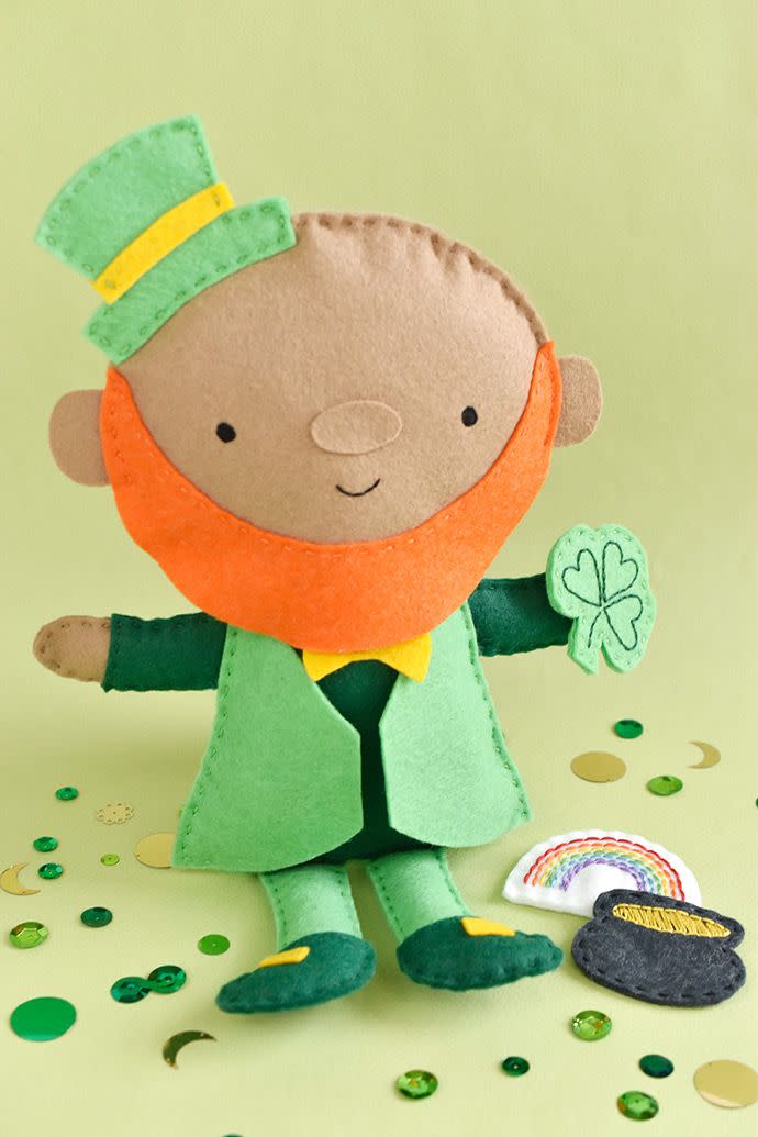 DIY Felt Leprechaun Doll