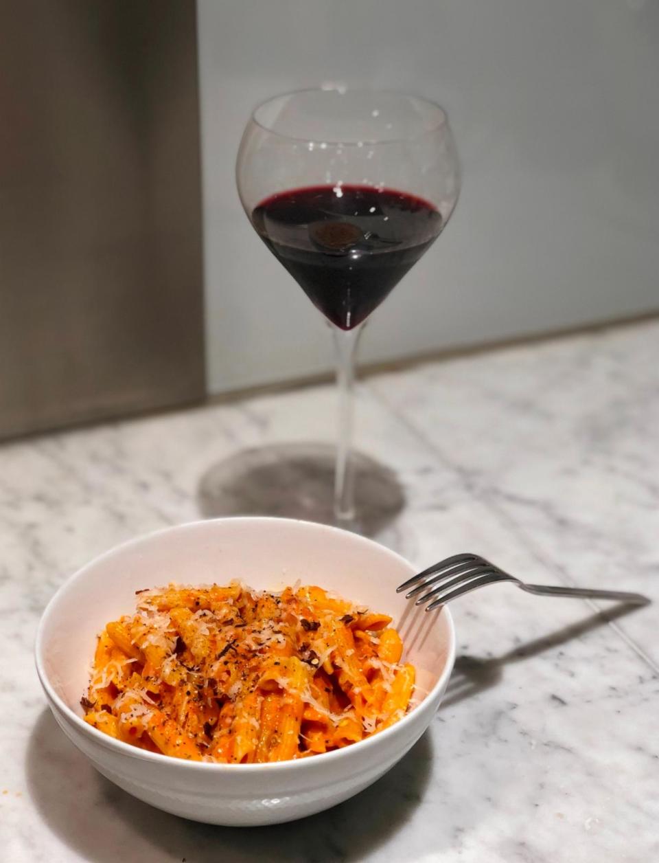 PHOTO: A bowl of penne with vodka sauce. (Karen Rosenbloom)