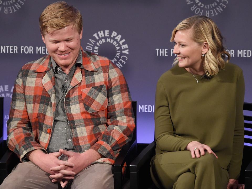 NEW YORK, NY - OCTOBER 16: Jesse Plemons and Kirsten Dunst attend PaleyFest New York 2015 - "Fargo" at The Paley Center for Media on October 16, 2015 in New York City. (Photo by Jamie McCarthy/Getty Images)