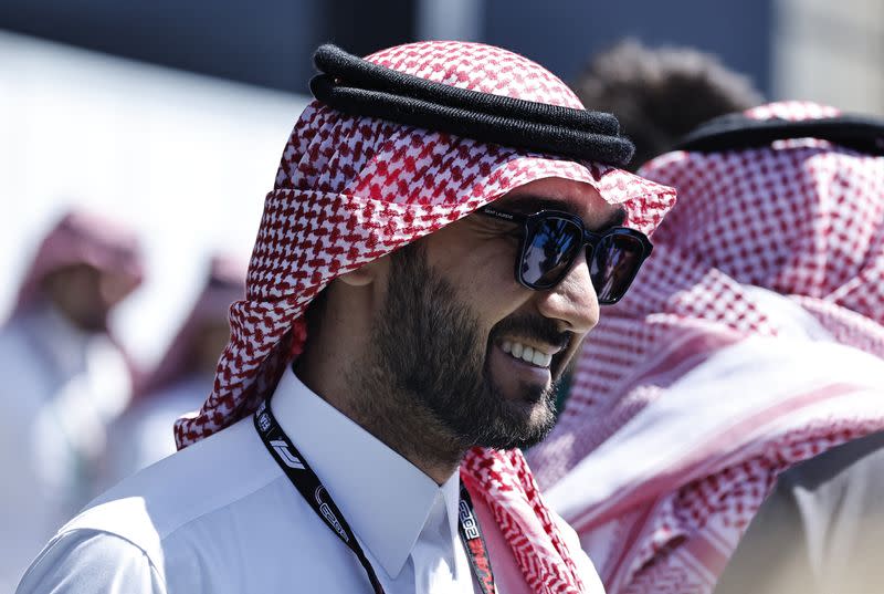 FOTO DE ARCHIVO. El ministro de Deporte de Arabia Saudita, el príncipe Abdul Aziz bin Turki Al-Faisal, durante el Gran Premio de Fórmula 1 de Yeda, Arabia Saudita