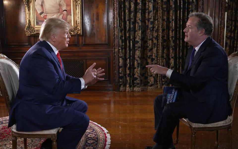 Piers Morgan interviewed former US President Donald Trump for his debut on the new channel