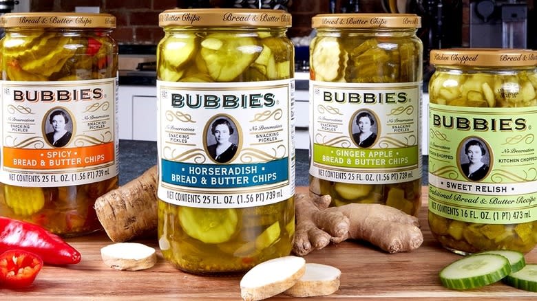 Bubbies jarred pickles varieties