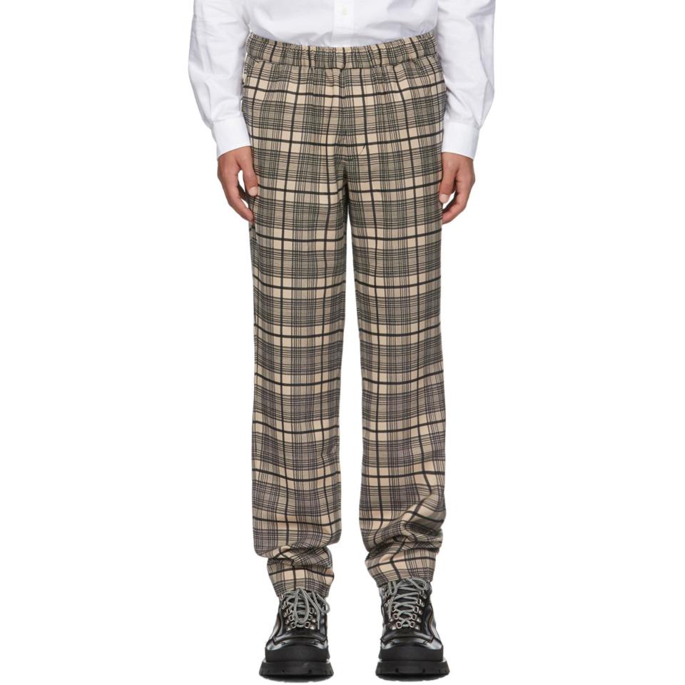 Wool Checked Pop Trousers