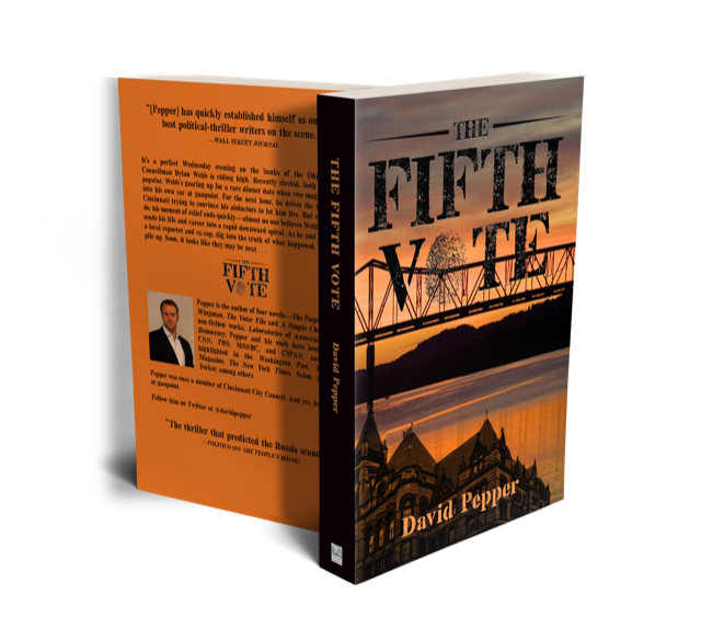 David Pepper just published his sixth book, a novel called "The Fifth Vote." It's a fictionalized version of corruption at Cincinnati City Hall. But what's real is an acount of how he was kidnapped and the aftermath of what happened when he was a Cincinnati city coucilman in 2002.