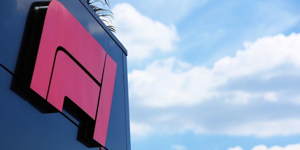 spa, belgium   august 25 the f1 logo is pictured in the paddock during previews ahead of the f1 grand prix of belgium at circuit de spa francorchamps on august 25, 2022 in spa, belgium photo by mark thompsongetty images