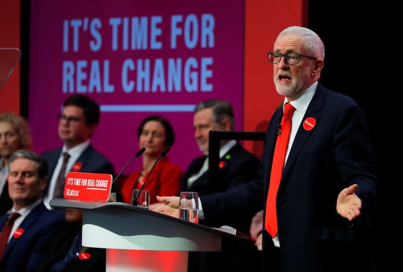 Leader of the Labour Party Jeremy Corbyn speaks at the launch of the party manifesto in Birmingham