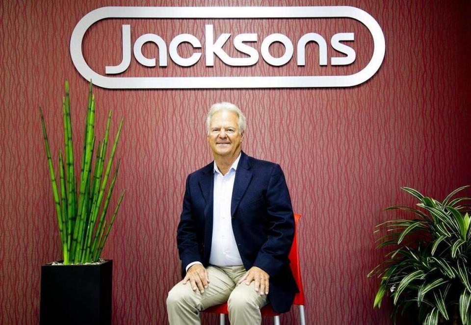 Owner John Jackson at Jacksons Food Stores’ Meridian headquarters in 2016.