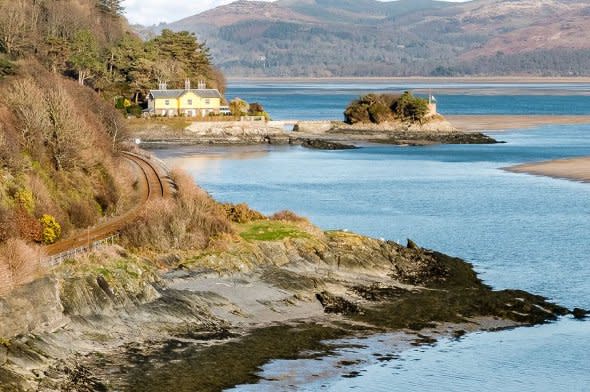 Trefri Hall and its private island.