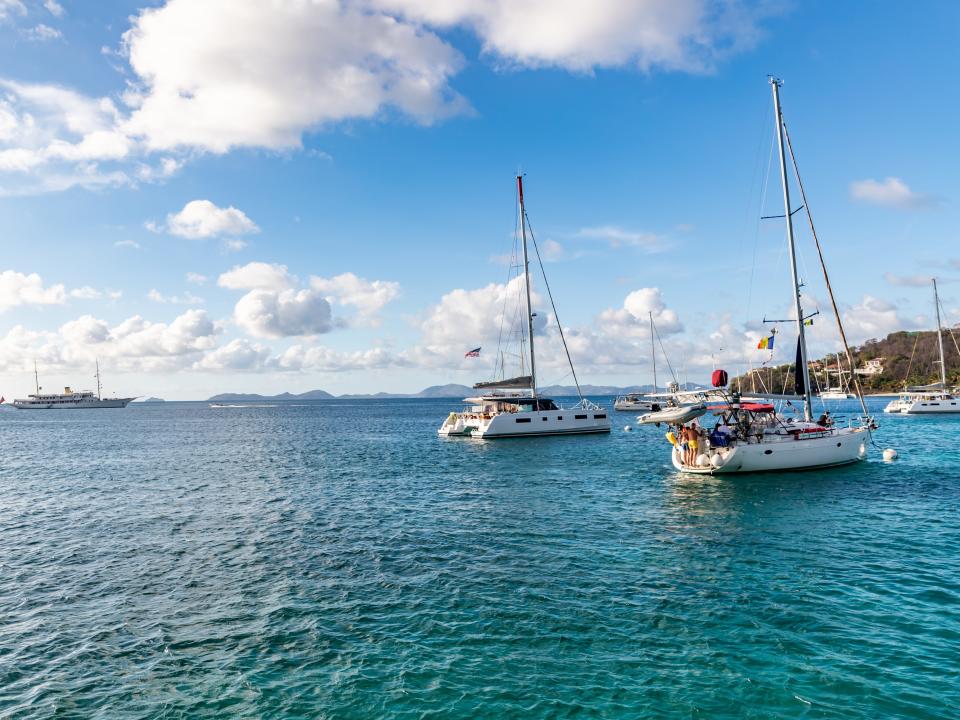 Mustique island in the Caribbean