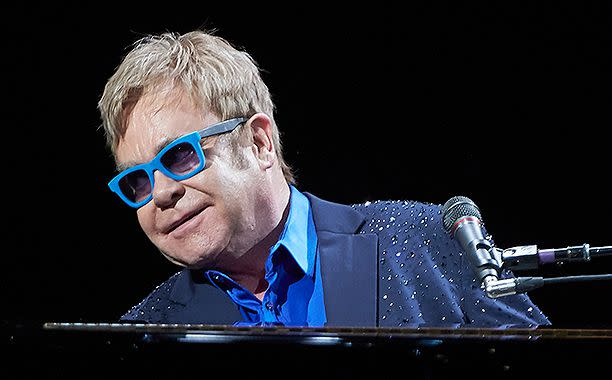 Carlos Alvarez/Getty Images Elton John performs on stage at the Royal Theater in Madrid, Spain, on July 20, 2015