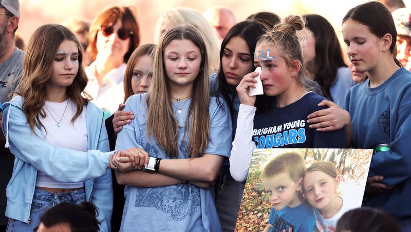 Family and friends gathered Wednesday in West Jordan at 9000 South and 1510 West, where 13-year-old Eli Mitchell was killed by a drunk driver one year ago.