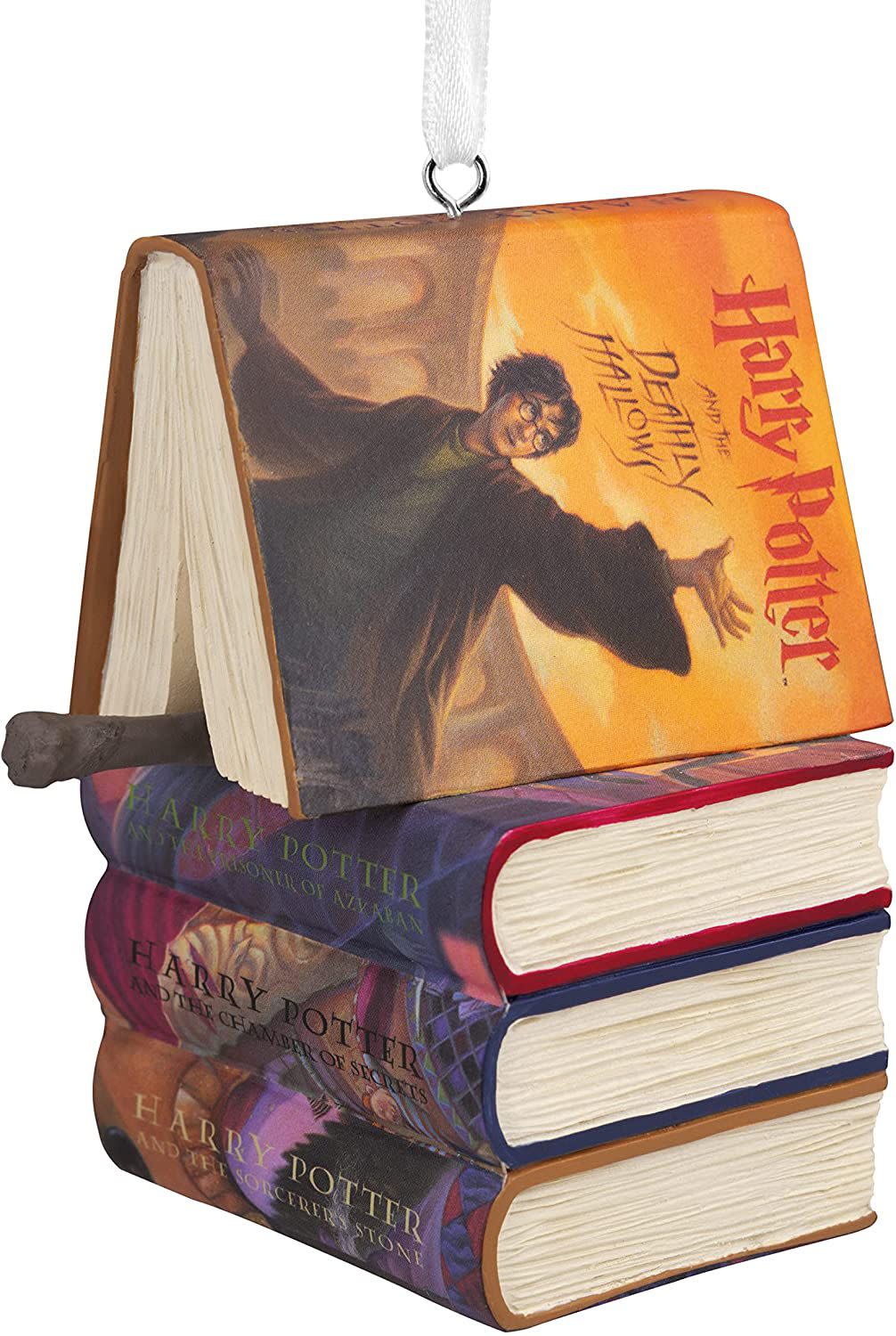 Harry Potter Books and Wand Ornament