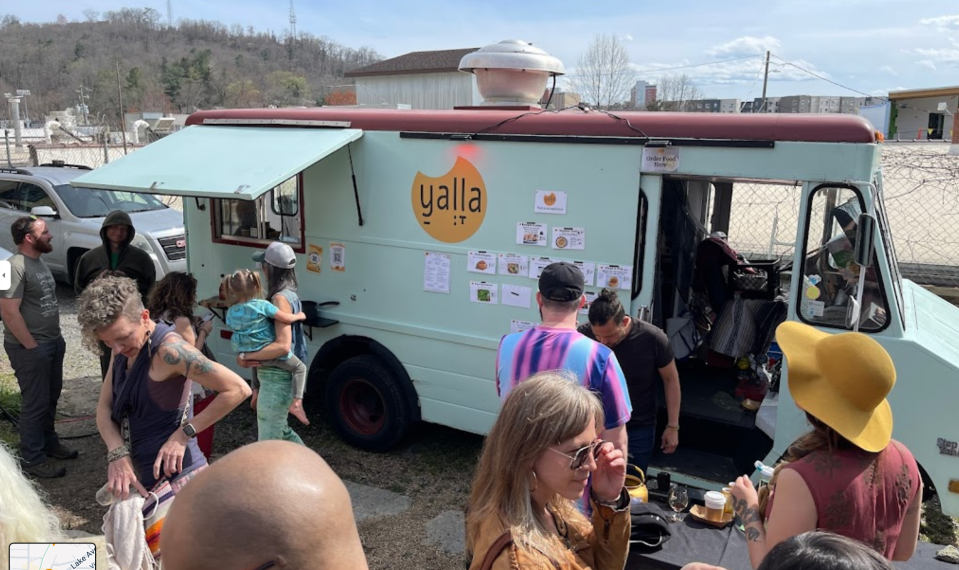 Yalla is a new food truck in Asheville serving Middle Eastern dishes.