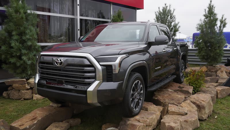 A 2022 Toyota Tundra is shown at Motor Bella in Pontiac, Mich., Tuesday, Sept. 21, 2021. Toyota is recalling nearly 170,000 of its trucks.