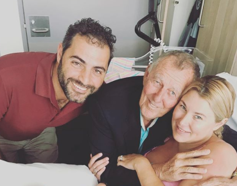 Pierre Hawach, John Singleton and Sally Hawach in hospital