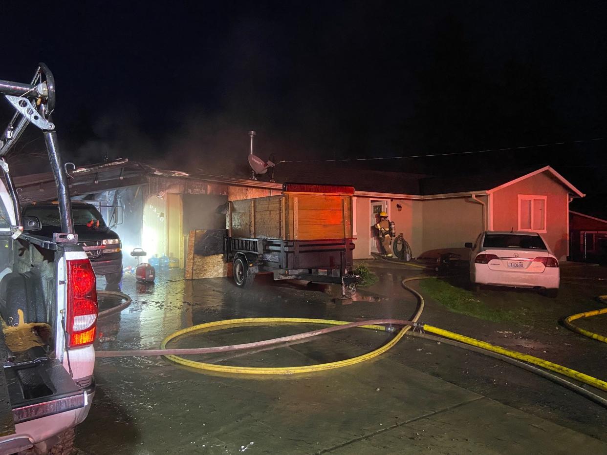 A fire at a home on Maple Street in Suquamish early Friday morning displaced a family of four.