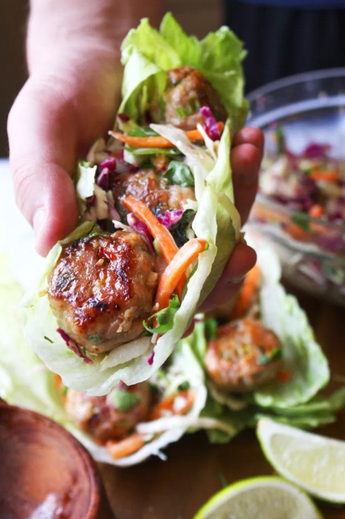 <p>Sometimes you need a break from carbs, but not the meatballs. Never the meatballs.</p><p><em><a href="http://www.thegarlicdiaries.com/thai-meatball-lettuce-wraps/" rel="nofollow noopener" target="_blank" data-ylk="slk:Get the recipe from The Garlic Diaries »;elm:context_link;itc:0;sec:content-canvas" class="link "><span class="redactor-invisible-space">Get the recipe from The Garlic Diaries »</span> </a></em><br></p>