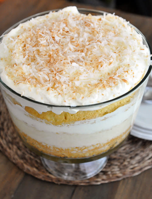 <strong>Get the <a href="http://www.melskitchencafe.com/coconut-tres-leches-trifle/" target="_blank">Coconut Tres Leches Cake Trifle recipe</a> from Mel's Kitchen Cafe</strong>