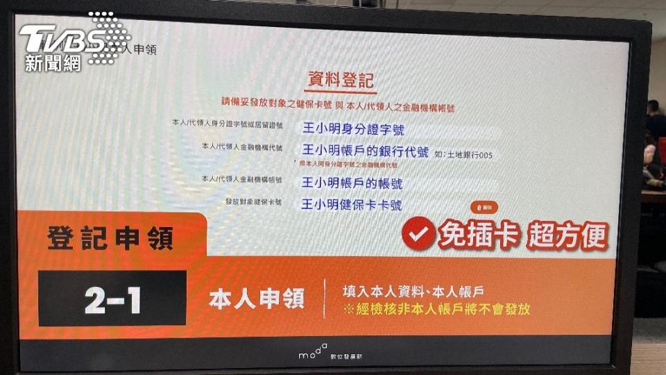 普發6000登記入帳資料。（圖／王翊綺攝）