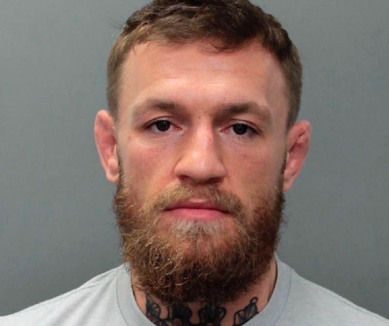 Conor McGregor is now facing a civil suit in addition to criminal charges from a Miami nightclub incident. (Miami Police)