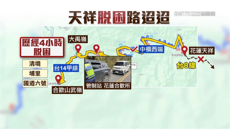 中橫公路西端搶通後，受困花蓮天祥多日的民眾趕緊開車逃離。