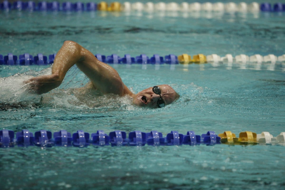 Chris Brown swims at Ponds Forge in the Sheffield in National Champs 50m freestyle (Jam Press)