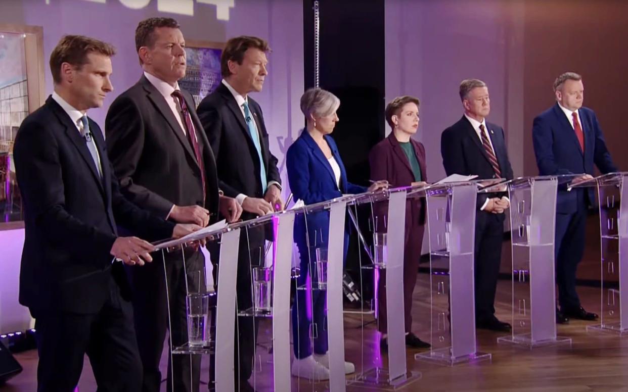 Channel 4 live debate with seven political figures about crime and immigration