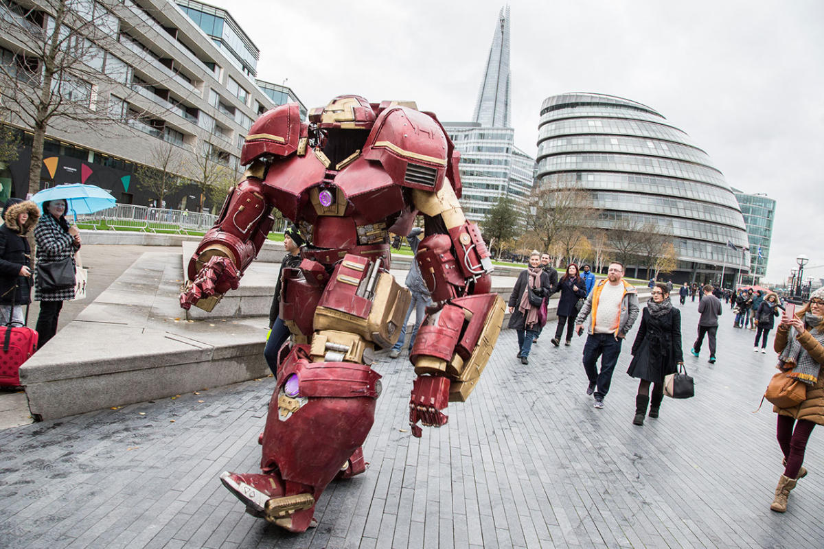 Epic Hulkbuster costume spotted in London