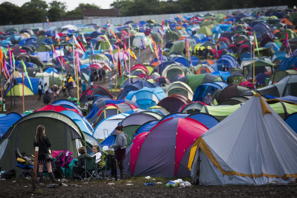 Hundreds of tents still haven’t come down at Glastonbury.