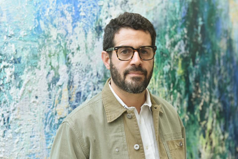 José Parlá at an exhibition opening in Miami, Florida.