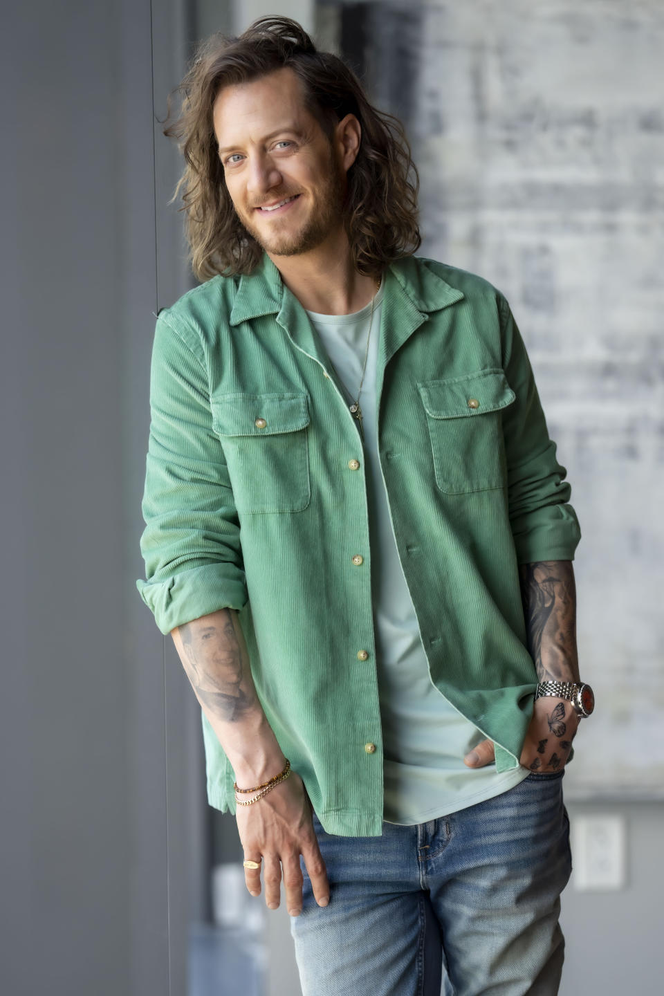 Tyler Hubbard, a member of the duo Florida Georgia Line, poses for a portrait on Tuesday, Jan. 17, 2023, in Nashville, Tenn. A year after launching his solo career, Hubbard has reintroduced himself to fans with two hit solo songs and a debut record. (Photo by Ed Rode/Invision/AP)