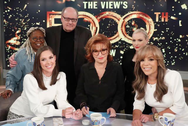 <p>Lou Rocco/ABC via Getty</p> Whoopi Goldberg, Abby Hunstman, Bill Geddie, Joy Behar, Meghan McCain, Sunny Hostin