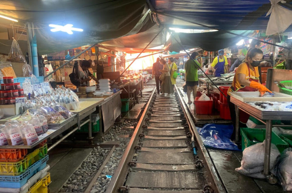 Maeklong Railway Market - Railway