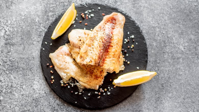 cooked tilapia fillets with lemon