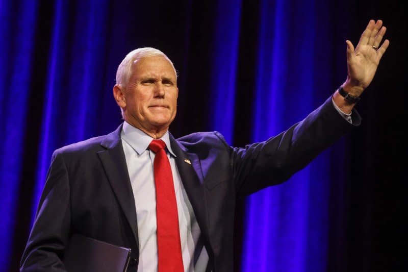 Former Vice President Mike Pence needs more unique donors to be eligible to participate in the first Republican presidential primary debate. Photo by Tannen Maury/UPI