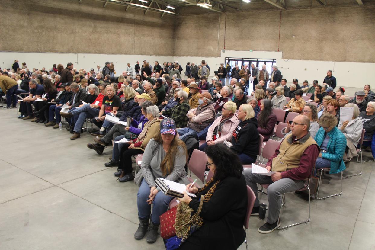 A crowd of roughly 280 people attended Tuesday's Cascade County Commission meeting to consider an ordinance to remove election administration duties from the office of clerk and recorder.